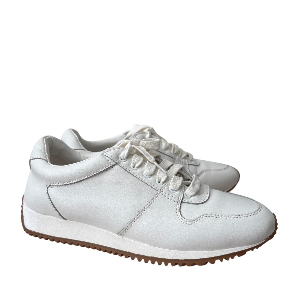 REBECCA MINKOFF Women's Leather White Sneakers Size US 7 Designer Comfort Active